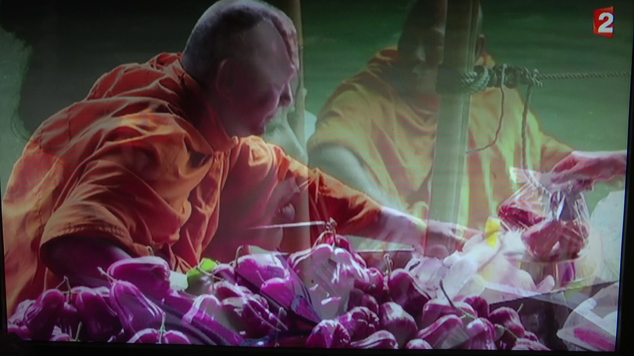 les marchés flottants à Bangkok, Thailande(France2-21mars2016)