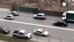 Ukrainian driver's unusual way of avoiding traffic jam...in reverse