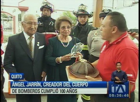 Ángel Jarrín, creador del Cuerpo de Bomberos, cumplió 100 años