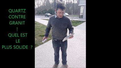 Granit contre quartz le crash test certains cuisinistes vous mentent ,découvrez mon simple test !