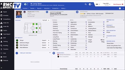 Que devient Leroy Sané sur Football Manager 2016 ?