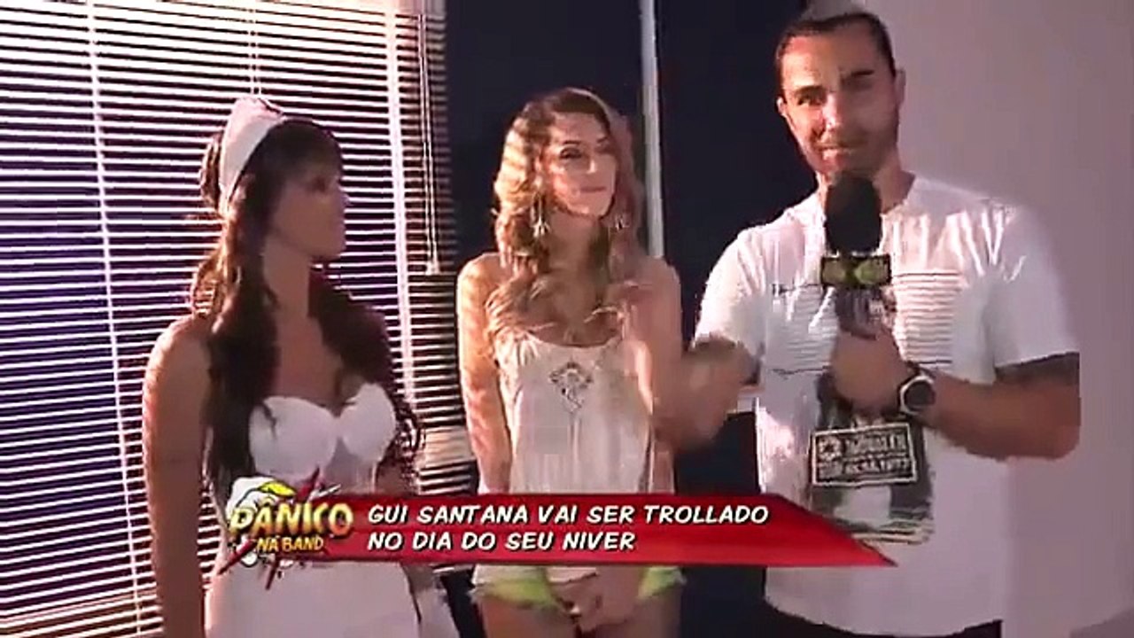 Pânico na Band 15/12/13 - Trollando o Gui Santana com Travesti em seu Aniversário - Band