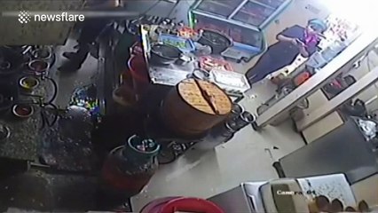Restaurant set on fire after employee knocks over gas cylinder