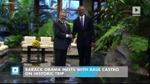 Barack Obama meets with Raúl Castro on historic trip