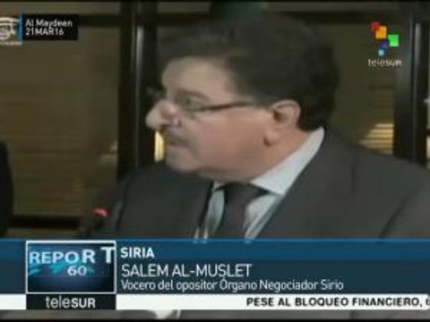 Opositores sirios entregan a De Mistura texto en torno a Siria