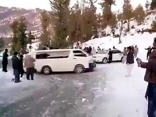 Dangerous road sliding in pakistan