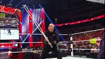Triple H and Brock Lesnar get involved in a fight between Mr. McMahon and Paul Heyman