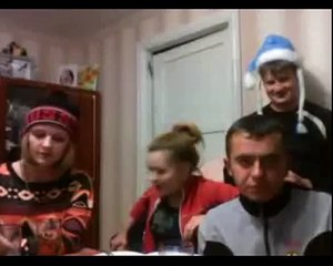 Бухая снегурочка и компашка Видео прикол по вебке Вебка веб камера