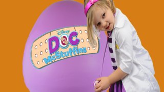 DocMcStuffins GIANT Surprise Egg - World's Biggest Egg, Disney Junior toys, Doc Mobile