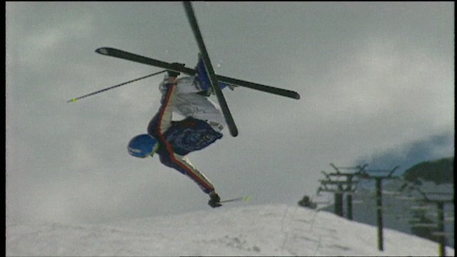 Big Air Skiing - aerial acrobatics on skis.