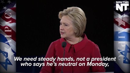 Hillary Clinton Attacked Trump’s “Neutral” Stance on Israel