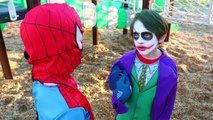 Little Heroes The Joker Vs Spiderman & Captain America - In Real Life - Superhero Battle!