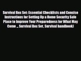 [PDF] Survival Box Set: Essential Checklists and Concise Instructions for Setting Up a Home