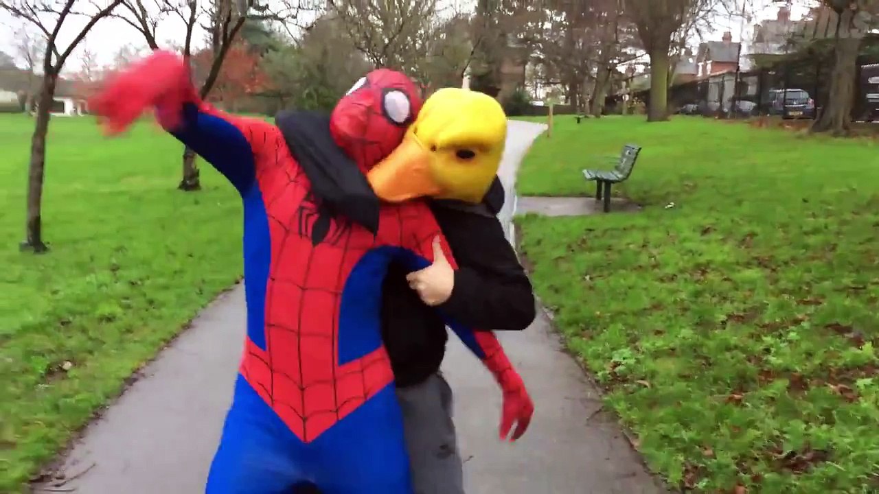 Spiderman Vs Venom Vs Scream Vs Duck Spiderman In Real Life! Superhero Battle!