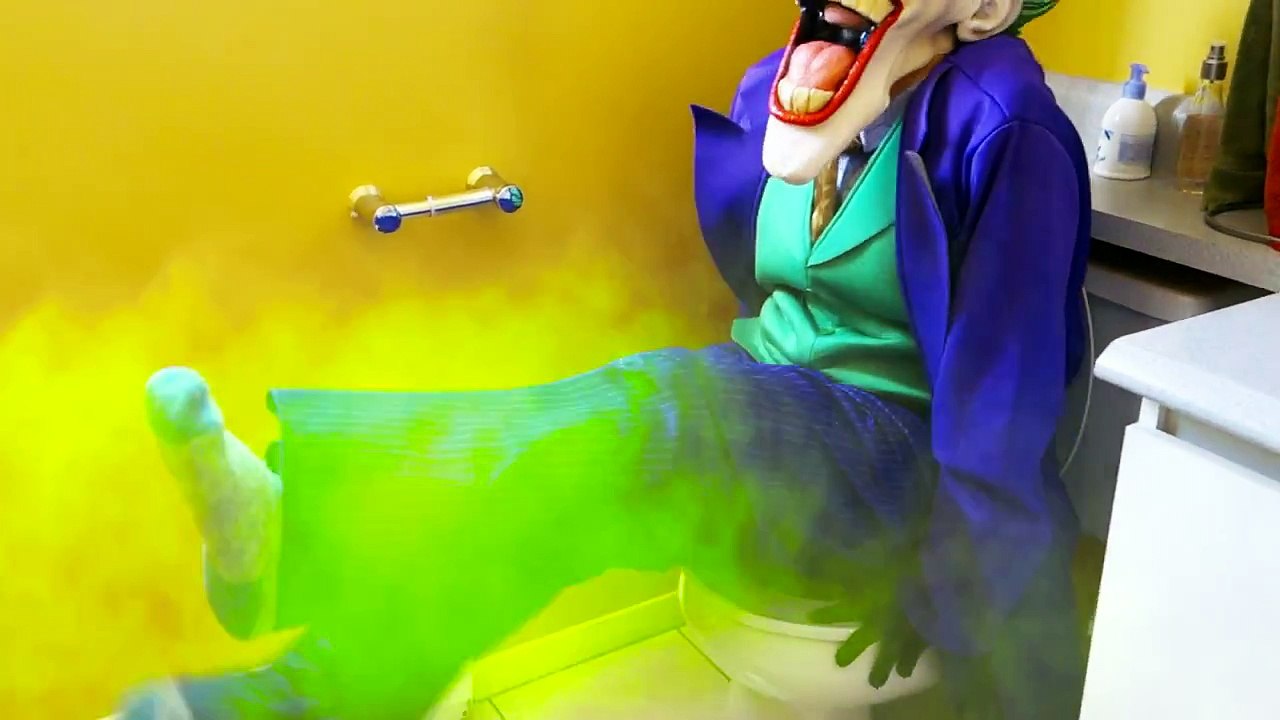 Spiderman _ Frozen Elsa vs Joker! Joker Poo _ Fart Prank! Funny Superhero Movie in Real Life -)