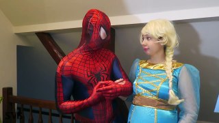 PREGNANT FROZEN ELSA PRANK vs SPIDERMAN - NOT SPIDERBABY - SuperHero Fun in Real Life