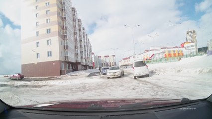 Strong Winds Blow Pedestrians Off The Street