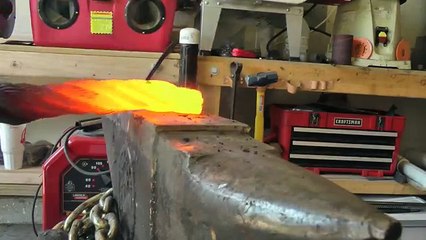 Forging a Knife From Cable