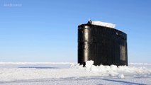 Nuclear Submarine Breaking Through Arctic Ice