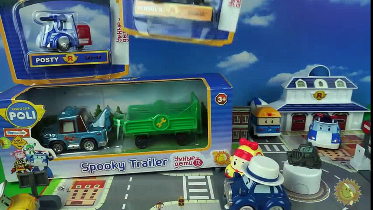 Dessin animé sur les voitures du dessin animé Robocar Poli. Spooky Skulbi로보카 폴리 Revue des jouets  Robocar Poli Dessin Animé