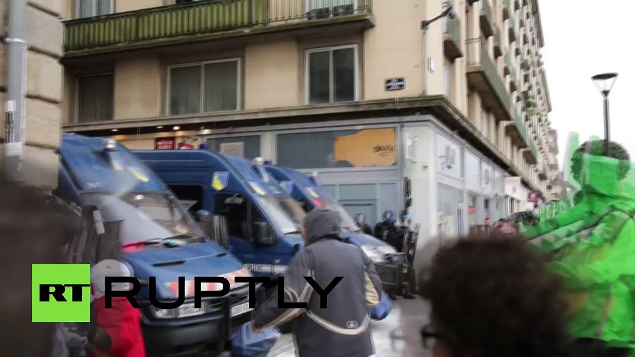 Flares & Tear Gas: Clashes break out at protest against new airport in France