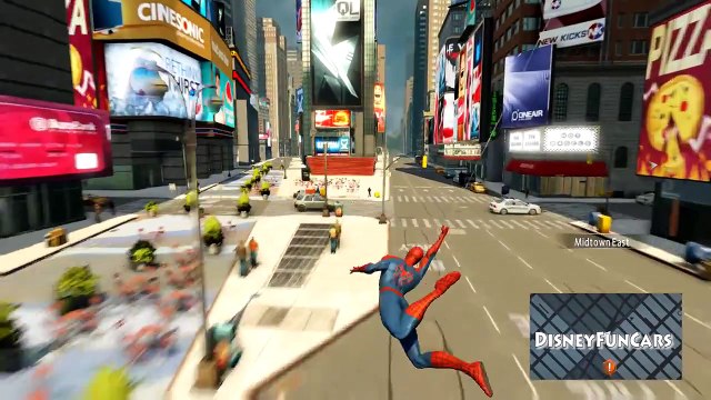 Spiderman & Frozen Elsa Anna having fun w/ Mickey Mouse McQueen Cars Fun Superhero Movie