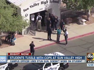 Students tussle with cops at Sun Valley High School