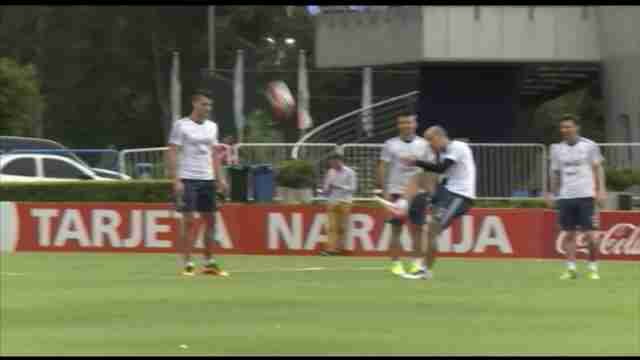 Argentina pierde a Gaitán y se entrena preocupada por otras posibles bajas