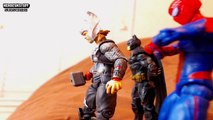 Spiderman Captain America Thor Stop Motion Animation Video (Part 3) w toys