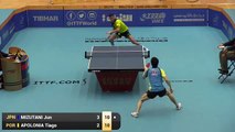 Incredible Table Tennis Point Jun Mizutani vs Tiago Apolonia