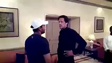 Umar Akmal talking to IMRAN KHAN
