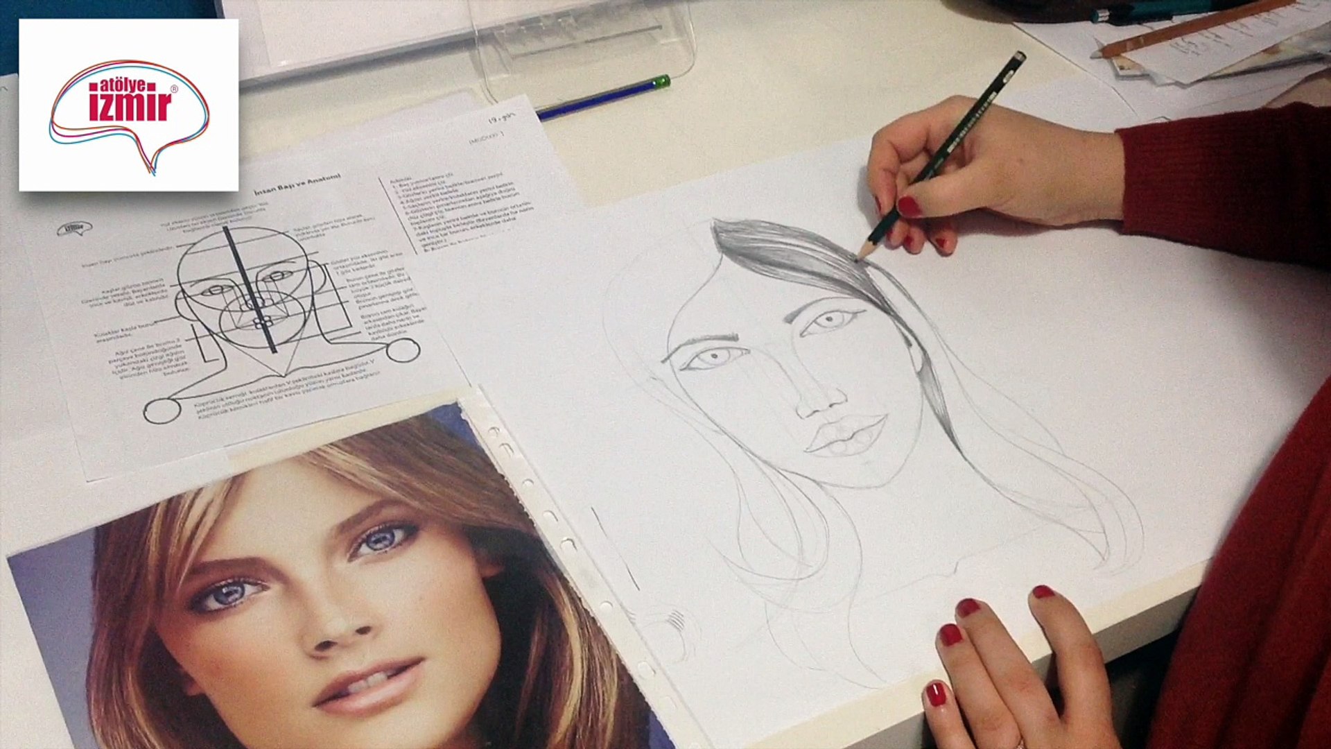 Atolye Izmir Insan Yuzu Karakalem Cizimi Dailymotion Video
