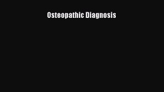 Read Osteopathic Diagnosis Ebook Free