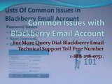 Blackberry password reset or email account issues 1-888-278-0751