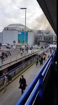 Brussels airport Explosion/Blast Footage in Belgium- 22 March 2016