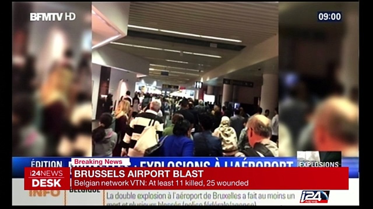 Brussels airport blast : report :  at least 11 killed, 25 wounded