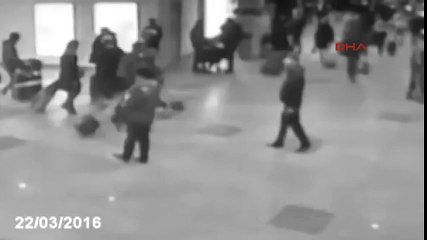 Brüksel'deki patlama anı güvenlik kameralarına yansıdı