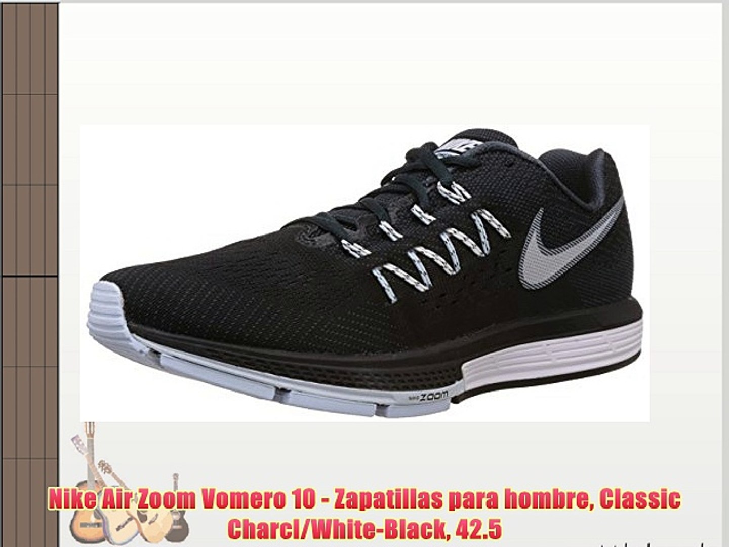 Nike Air Zoom Vomero 10 - Zapatillas para hombre Classic Charcl/White-Black  42.5 - video dailymotion