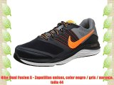 Nike Dual Fusion X - Zapatillas unisex color negro / gris / naranja talla 44