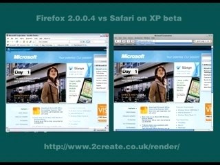 Firefox vs Safari on Windows XP SP2