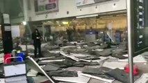 Dramatic scenes from the Brussels Airport explosions today