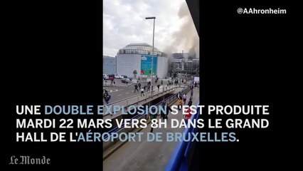 Télécharger la video: Double explosion dans l'aéroport de Bruxelles : les premières images amateur