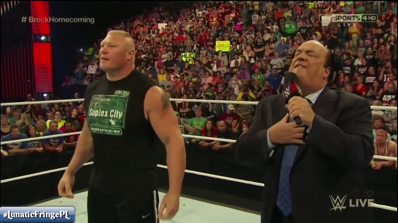 WWE Monday Night Raw - The Undertaker crashes Brock Lesnar's homecoming celebration [HD]
