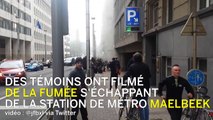 Premières images de l'explosion dans le métro de Bruxelles