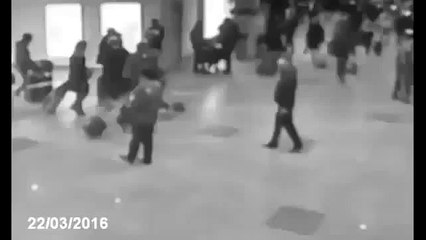 brussels bomb explosion moment - brüksel bomba patlama anı