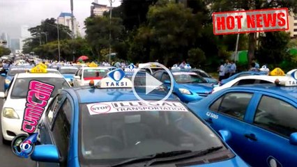 Suasana Demo Ribuan Sopir Taxi - Cumicam 22 Maret 2016