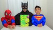 Superheroes FARTING Gas out Game Batman vs Superman vs Spiderman Battle In Real Life Kids Toys chase