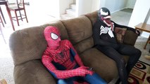 Spiderman & Venom vs T-Rex / Godzilla In Real Life | SuperHero Fun!