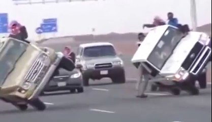 Amazing Crazy Car Stunts at DUBAI - Saudi Arabia - Whatsaap Viral Video