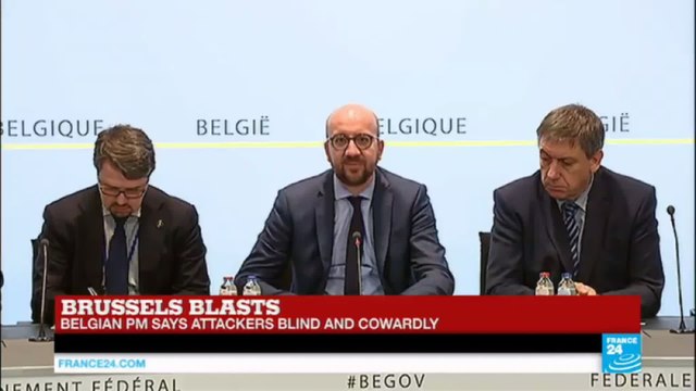 Belgian PM Charles Michel making statement on Brussels explosions
